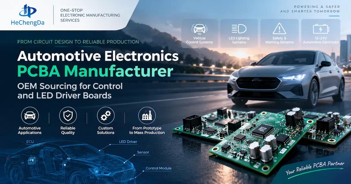 Automotive Electronics PCBA Manufacturer: OEM Sourcing for Control and LED Driver Boards
