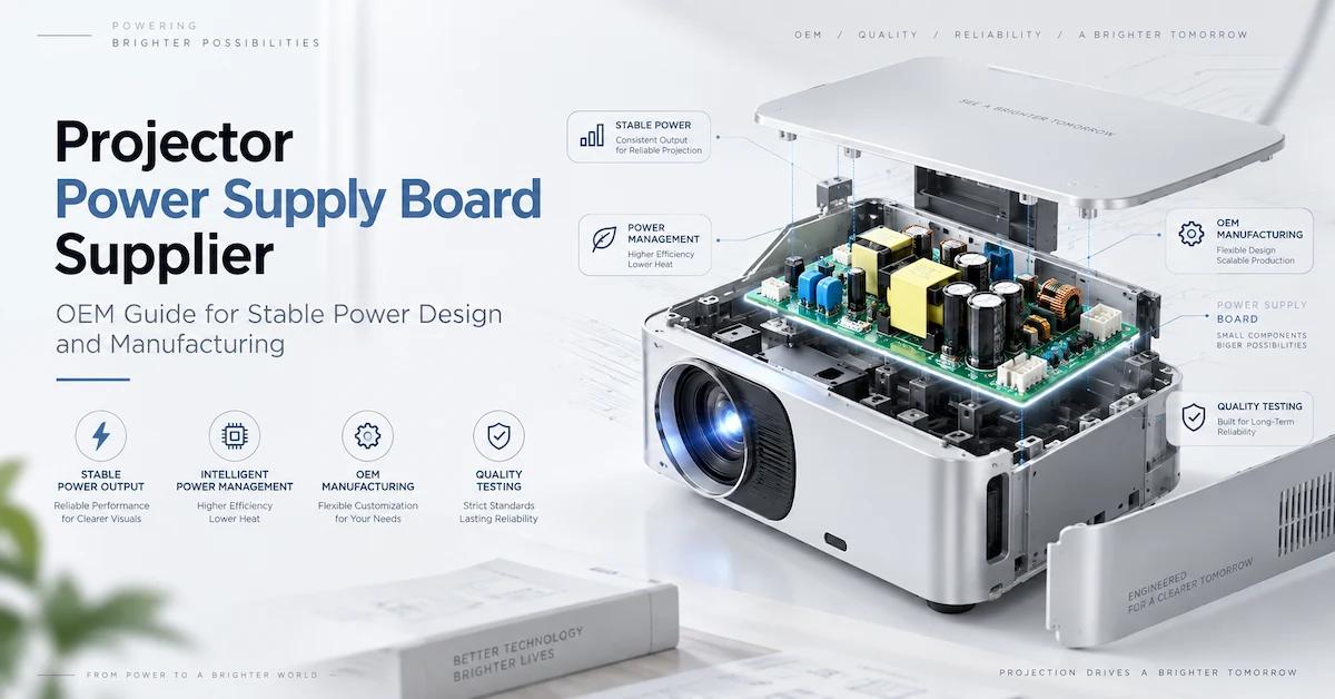 Projector Power Supply Board Supplier: OEM Guide for Stable Power Design and Manufacturing